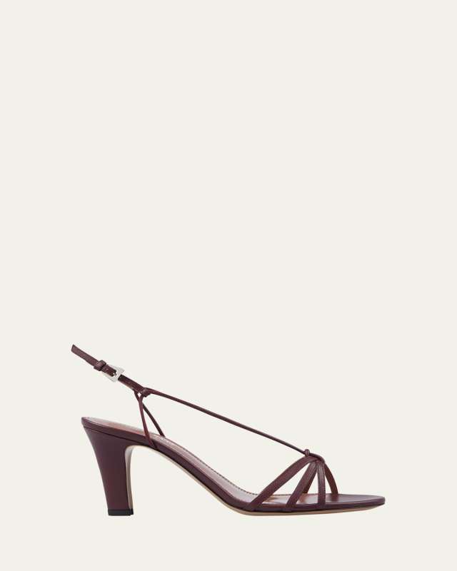Bianca Leather Strappy Slingback Sandals